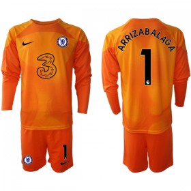 Chelsea Orange Arrizabalaga 1 Doelman Tenue 2022-23 Lange Mouw  - Kids